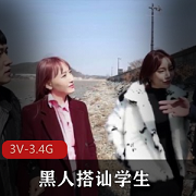 黑白反差黑人搭讪学生3V合集,3.4G全高清无圣光